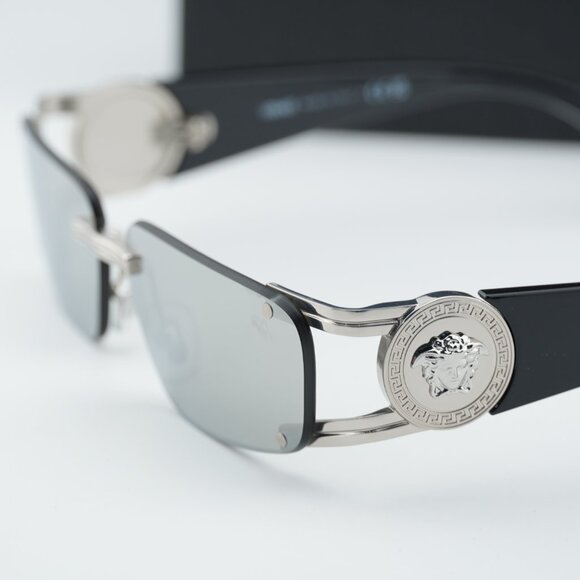 Versace VE2291 10016G Rectangle Sunglasses – Silver/Grey main image 8